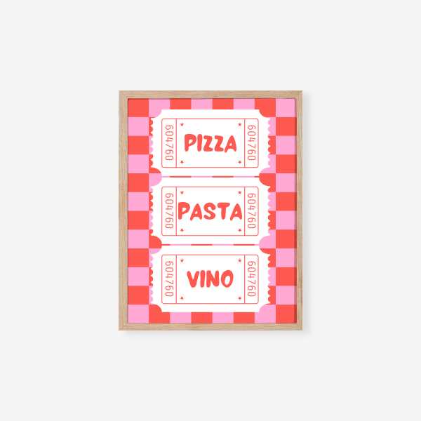 Pizza, pasta, vino